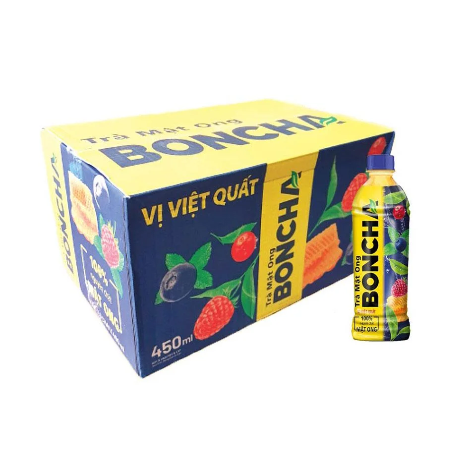 Trà Mật Ong Việt Quất BonCha 24 x 450ml