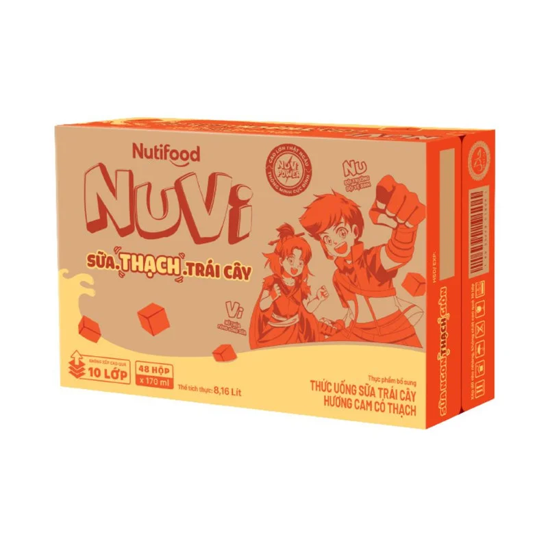 Sữa Lắc Thạch Nuvi Cam 48x170ml
