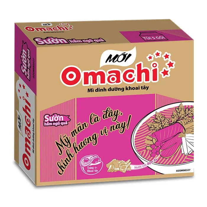 Thùng 30 Gói Mì Omachi Sườn Hầm Ngũ Quả 80g