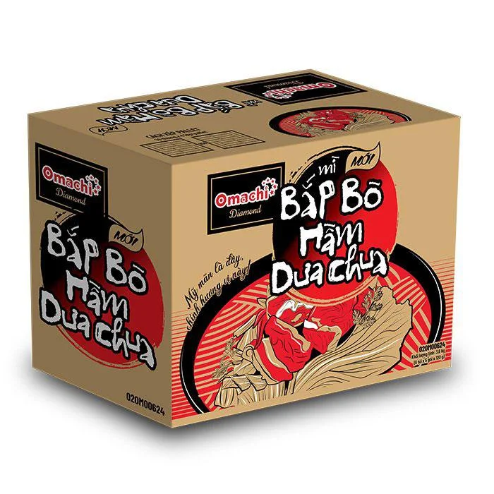 Mì Omachi Bắp Bò Dưa Chua 30x125g