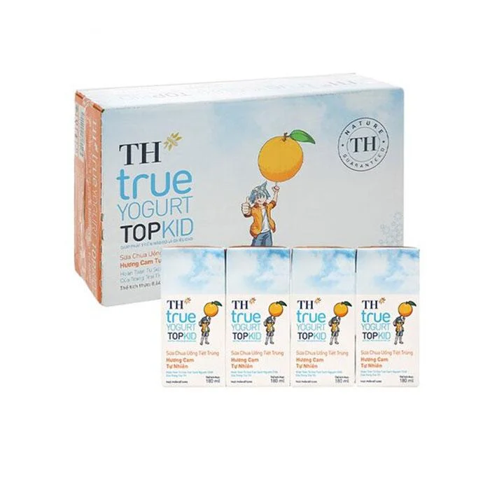 Sữa Chua Uống Tiệt Trùng TH Topkid Cam 48 x 180ml