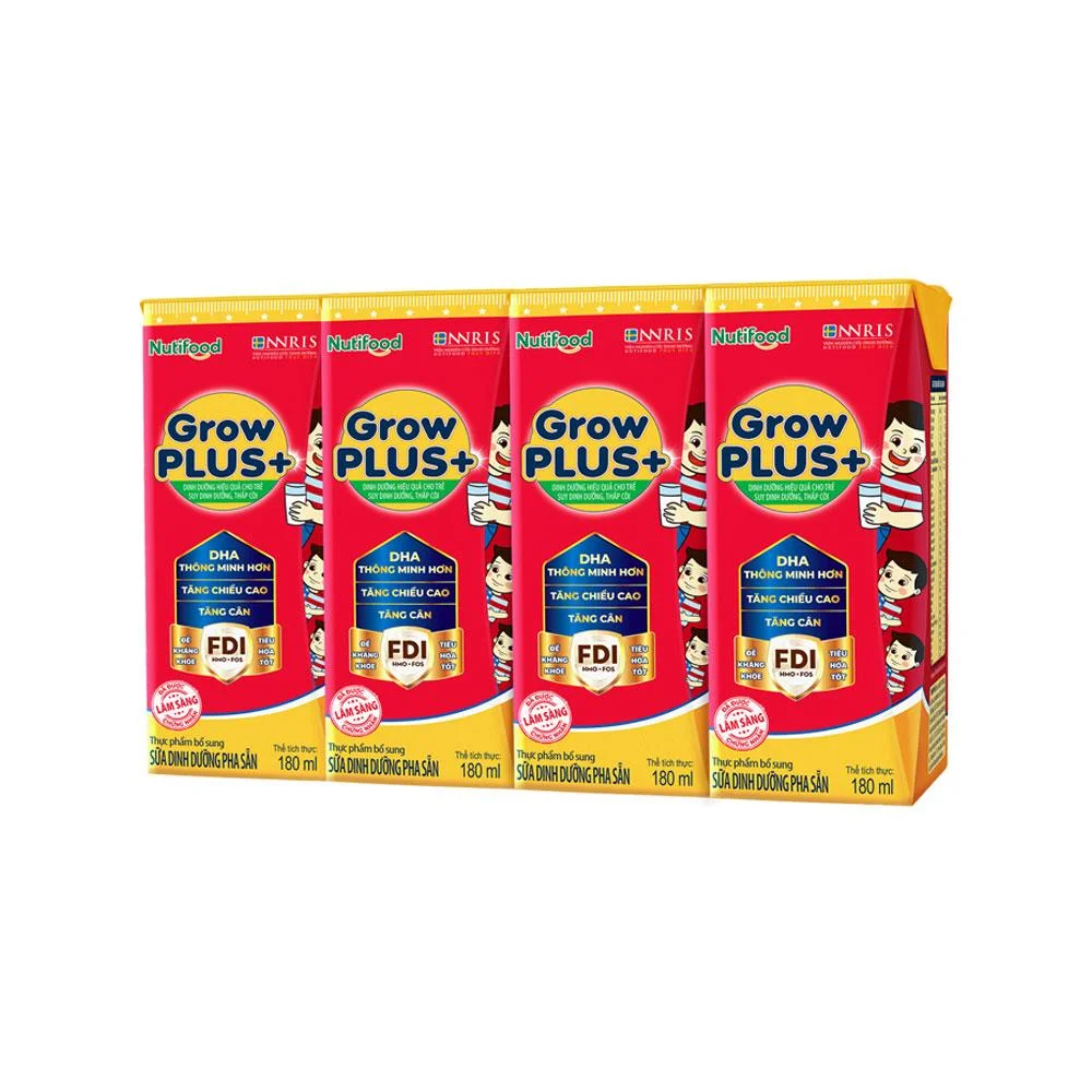 Sản Phẩm Dinh Dưỡng Pha Sẵn Grow Plus+ Suy Dinh Dưỡng Hộp Đỏ 48 x 180ml
