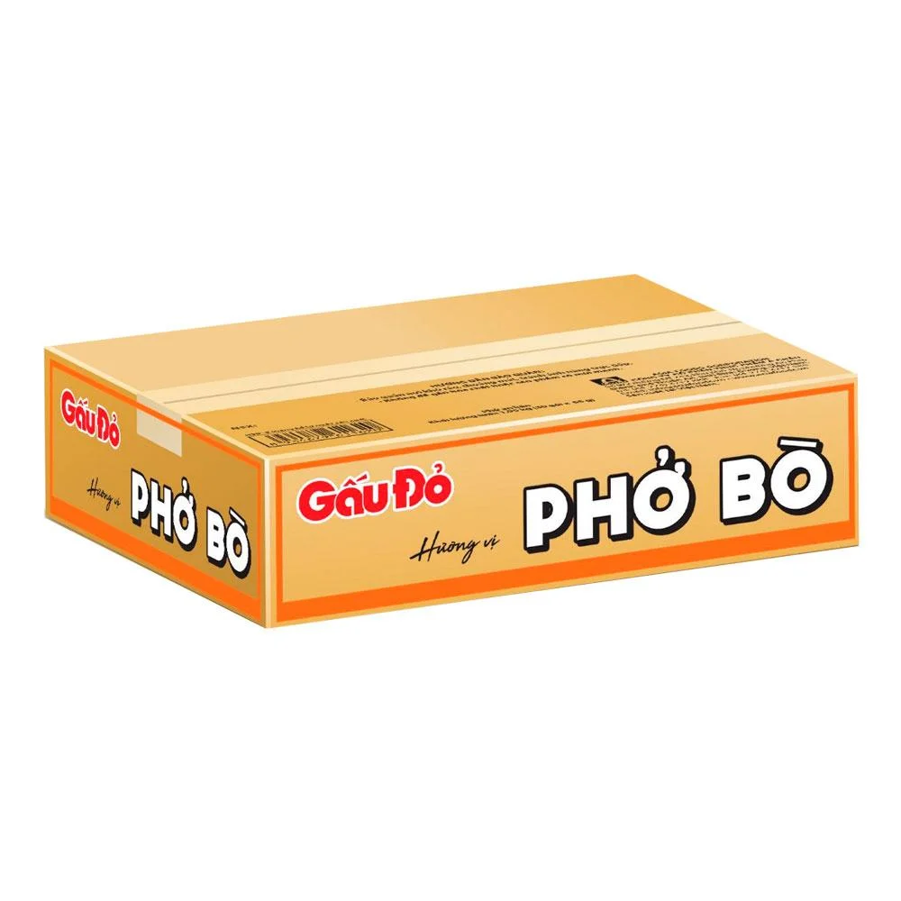 Thùng 30 Gói Phở Gấu Đỏ Vị Phở Bò 65g