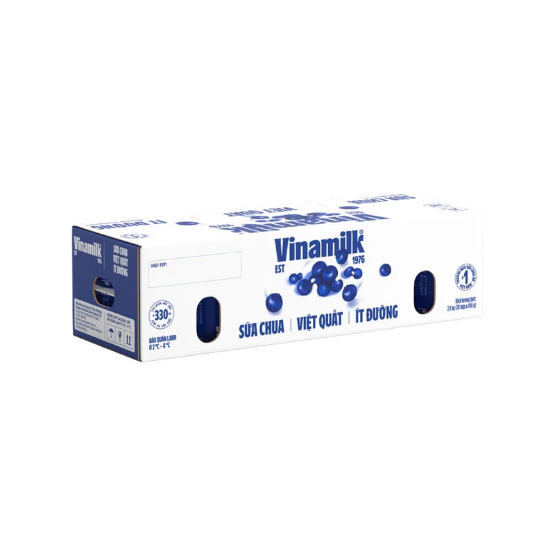 Sữa Chua Ăn Vinamilk Việt Quất Ít Đường Thùng 24x100g
