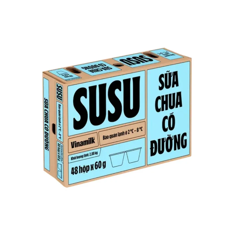 Sữa Chua Susu Có Đường 48x60g