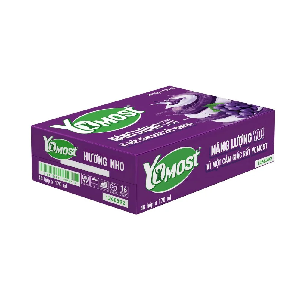 Yomost Sữa Chua Trái Cây Nho Hộp 48x170ml