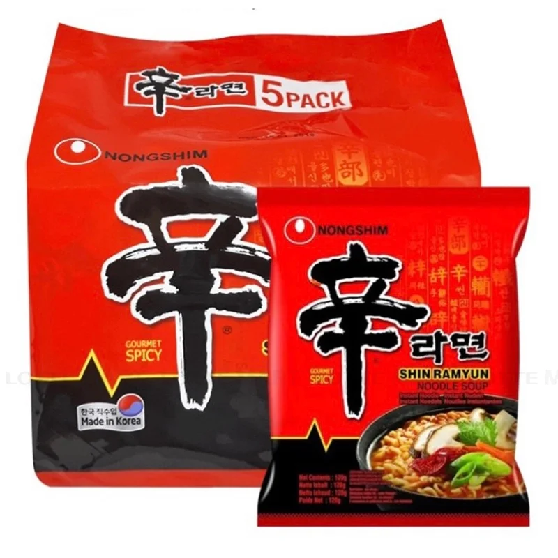 Lốc 5 Gói Mì Ăn Liền Nongshim Shin Ramyun 120g