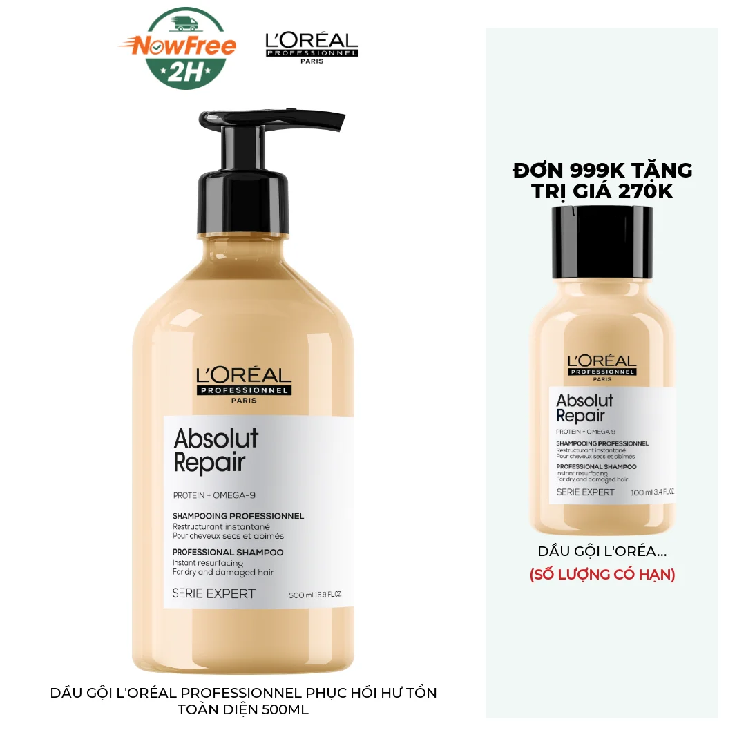 Dầu Gội L'Oréal Professionnel Phục Hồi Hư Tổn Toàn Diện 500ml