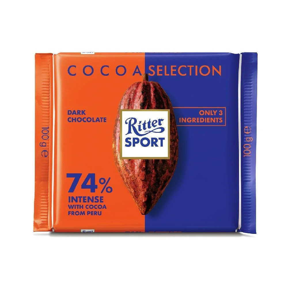 Chocolate Đen Ritter 74% Intense Thanh 100g