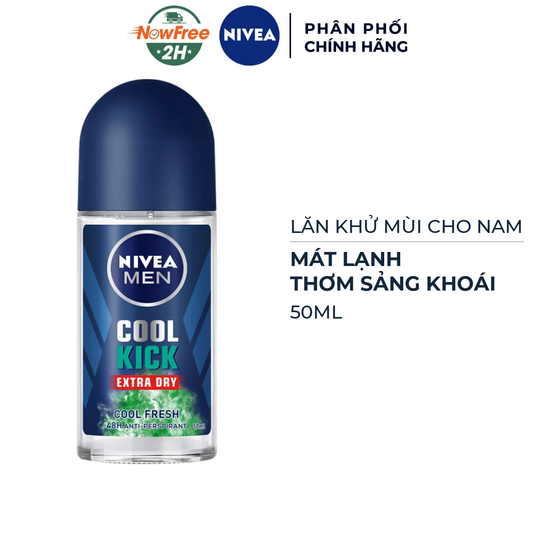 Lăn Khử Mùi Nivea Men Mát Lạnh Thơm Sảng Khoái 50ml