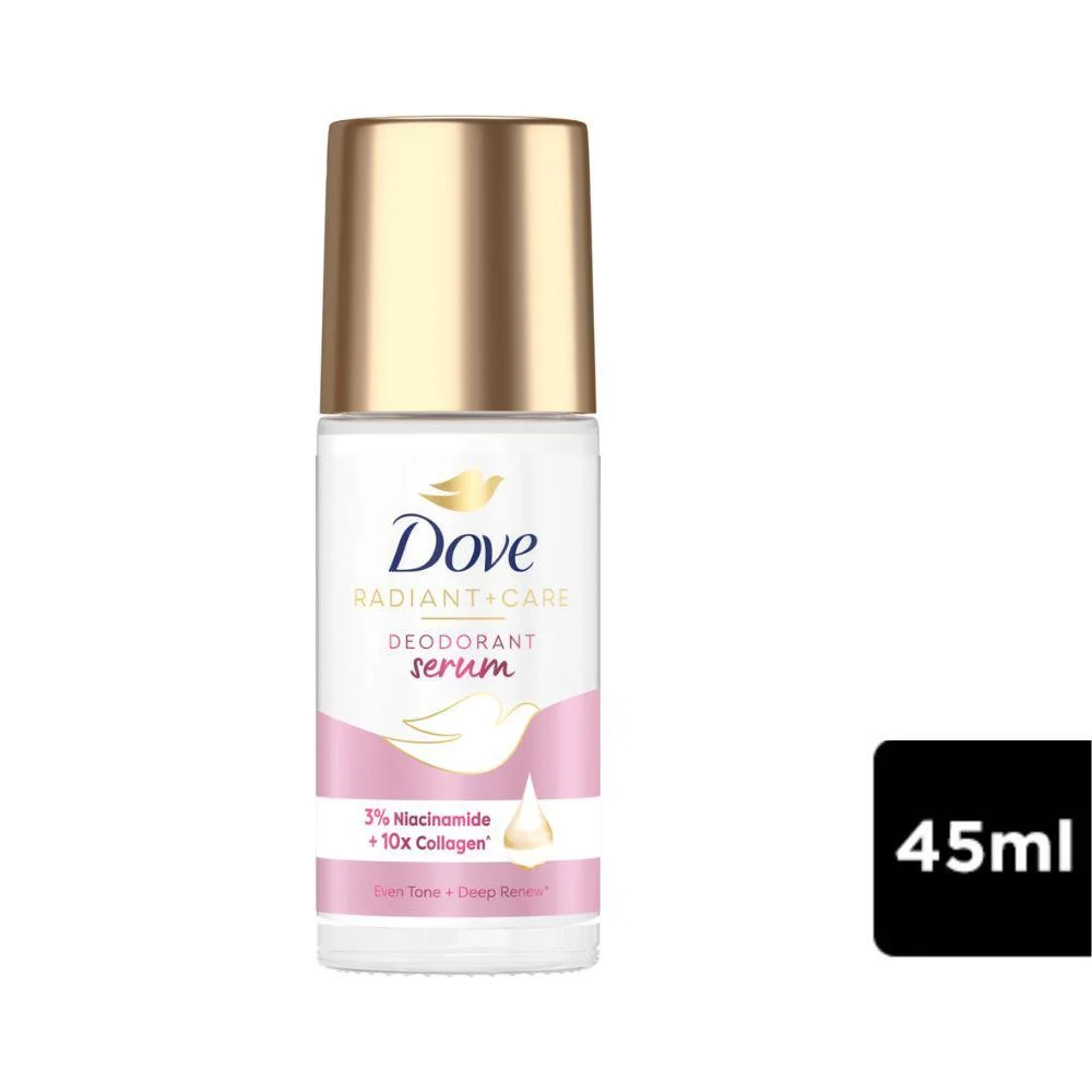 Lăn Ngăn Mùi Dove 3% Niacinamide Dưỡng Trắng, Đều Màu Chai 45ml