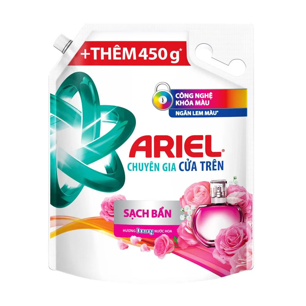 Nước Giặt Ariel Hương Downy Nước Hoa Cho Máy Giặt Cửa Trên Túi 3.65kg