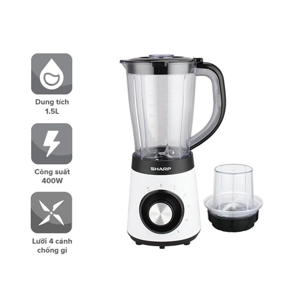 Máy Xay Sinh Tố Sharp EMS155PVWH 1.5L