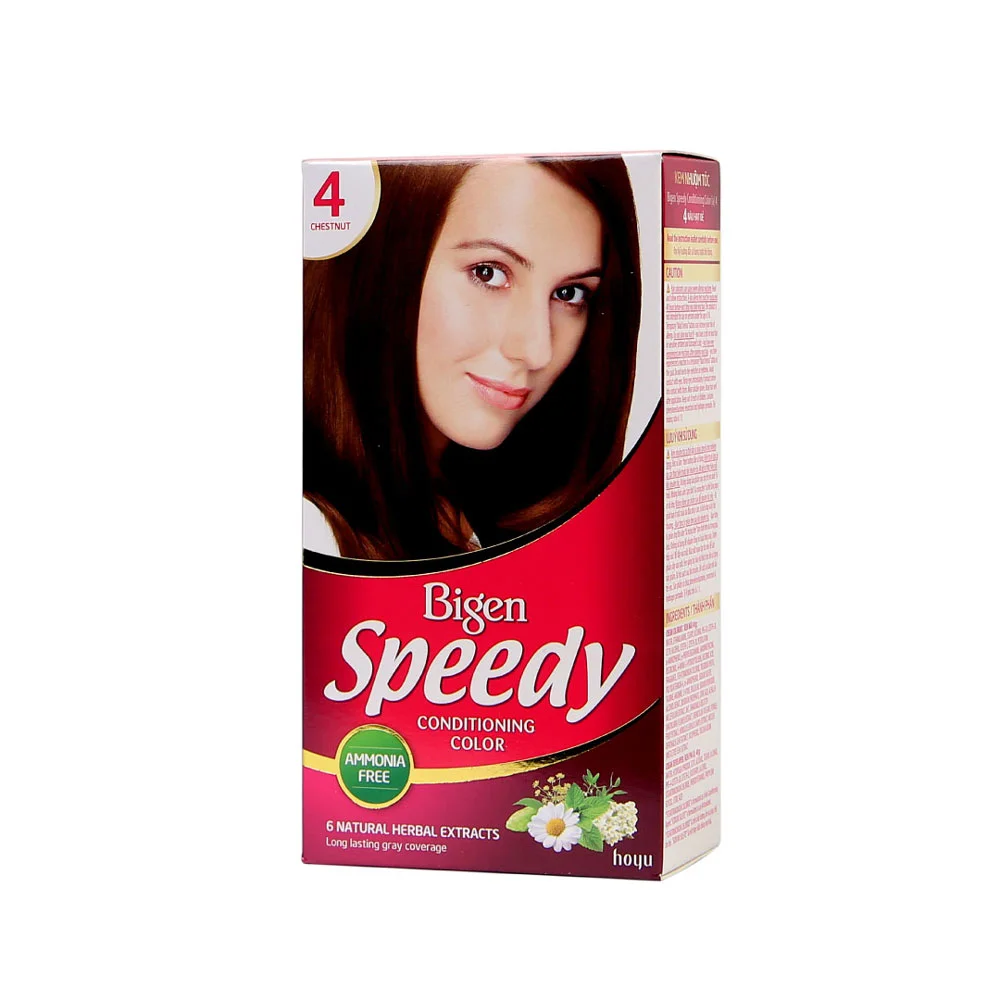 Kem Nhuộm Tóc Bigen Speedy Conditioning Color 4 Nâu Hạt Dẻ 80g