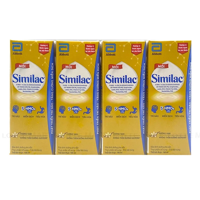 Lốc 4 Hộp Sữa Dinh Dưỡng Pha Sãn Abbott Similac Hương Vani 180ml