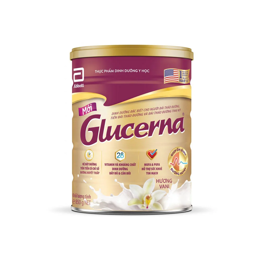 Thực Phẩm Dinh Dưỡng Glucerna Hương Vani Hộp Thiếc 800g