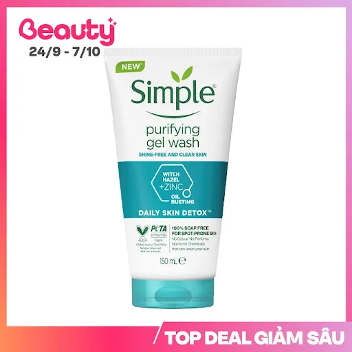 Gel Rửa Mặt Simple Thanh Khiết Giảm Bóng Nhờn 150ml