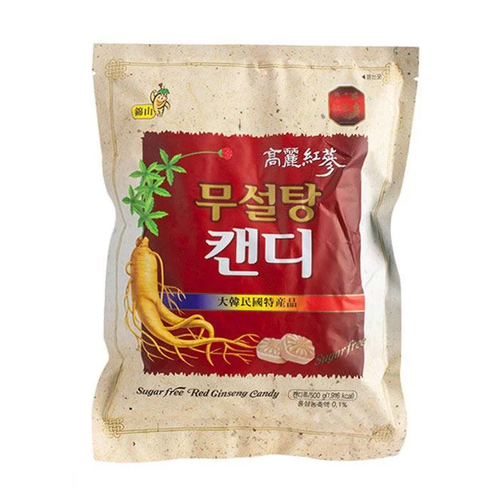 Kẹo Cứng Hồng Sâm Không Đường Hàn Quốc 500g
