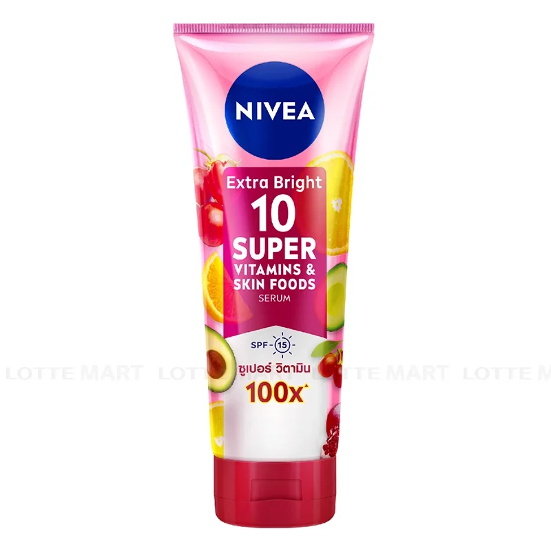 Tinh Chất Dưỡng Thể Nivea Sáng Da Extra Bright 10 Super Vitamin SPF15 Chai 180ml