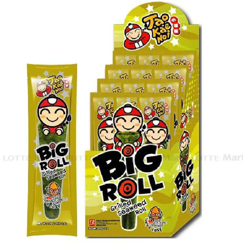 Rong Biển Cuộn Nướng Taokaenoi Vị Mực 30g (2.5g x 12 Gói)