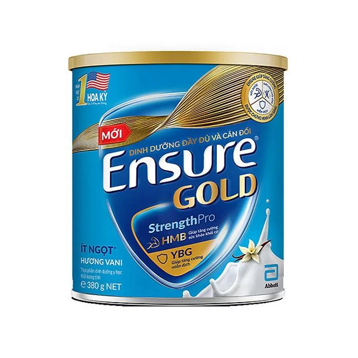 Sữa Bột Ensure Gold Ít Ngọt Hương Vani 380g
