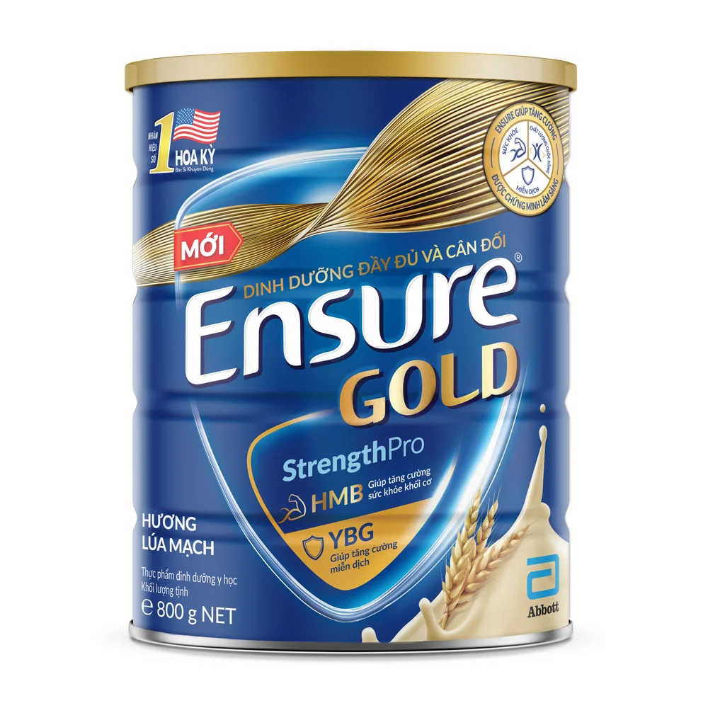 Sữa Bột Ensure Gold Hương Lúa Mạch 800g