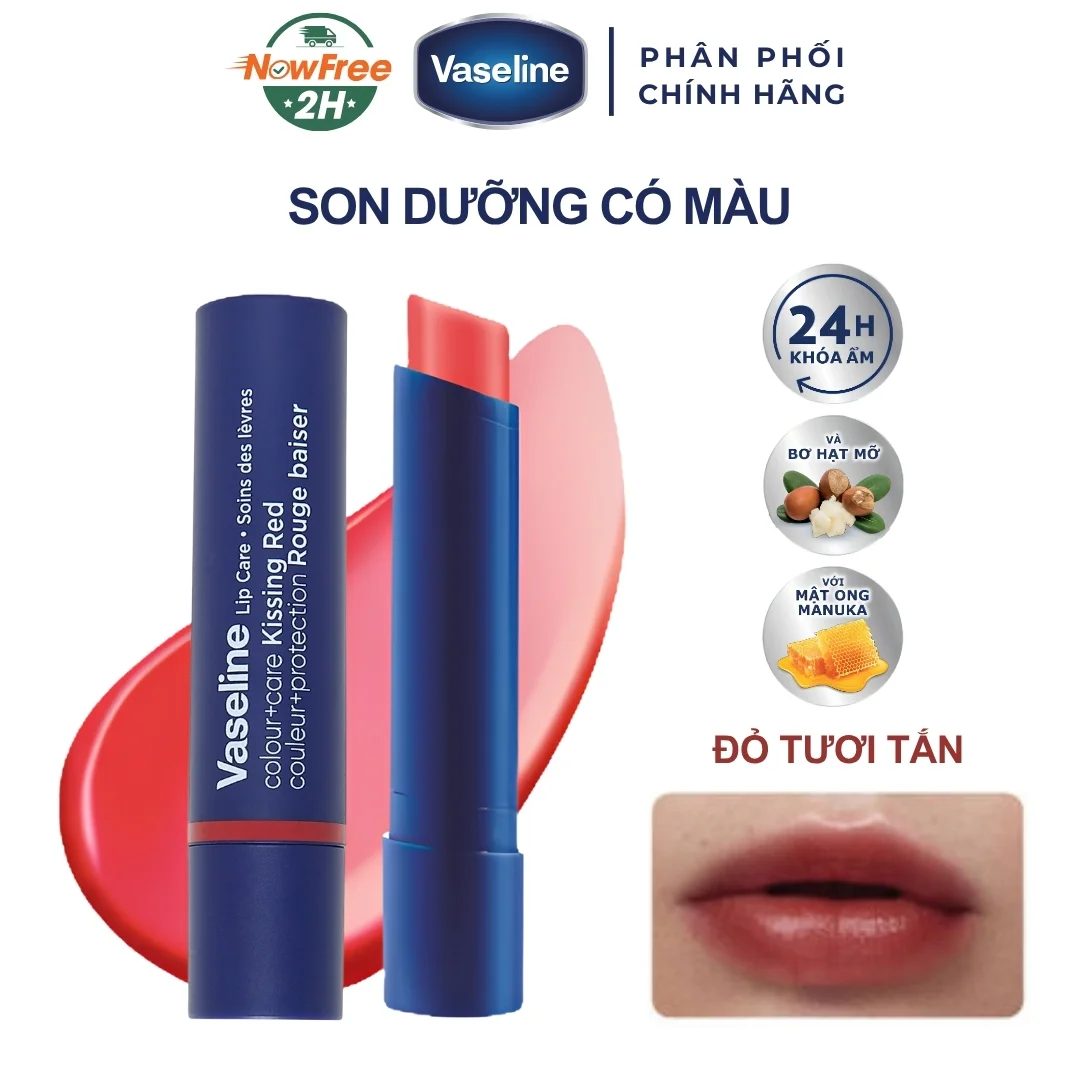 Son Dưỡng Có Màu Vaseline Đỏ Tươi Tắn 3g