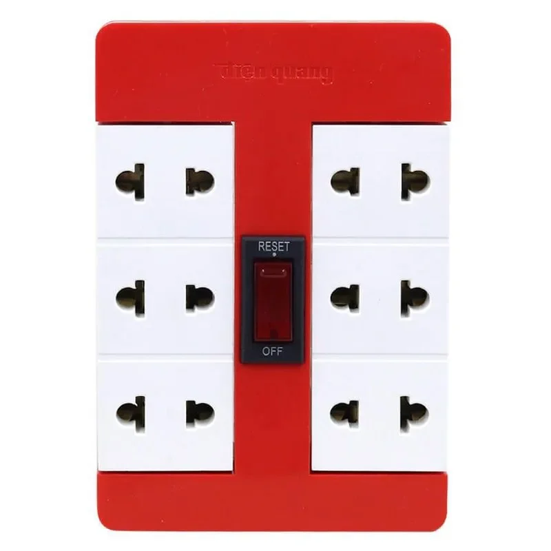 Ổ Cắm Xoay 90° Điện Quang ĐQ ESK RT 6RW (6 Lỗ) - Giao Màu Ngẫu Nhiên