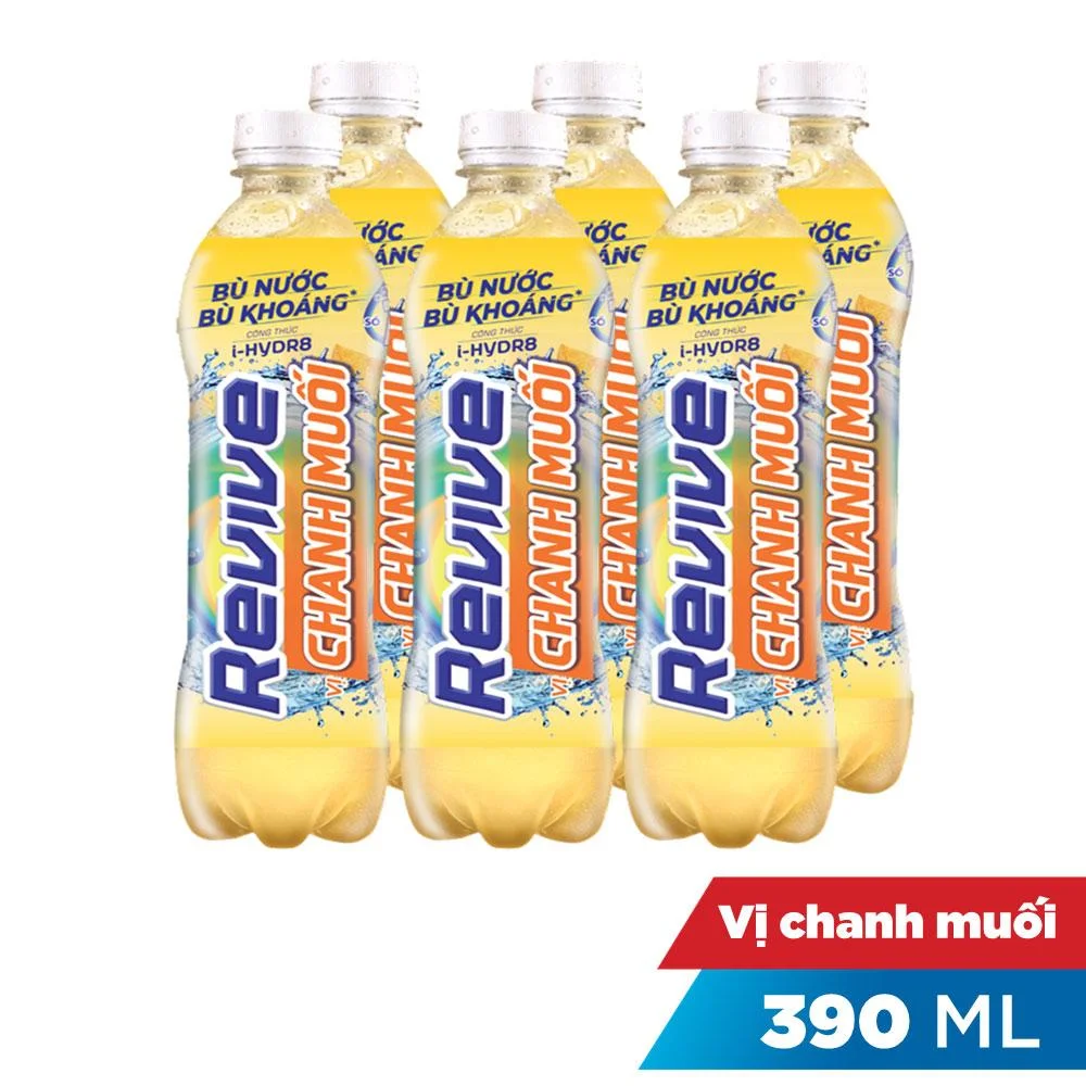Lốc 6 Chai Nước Uống Revive Chanh Muối 390ml