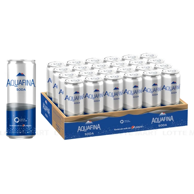 Thùng 24 Lon Nước Có Gas Aquafina Soda 320ml