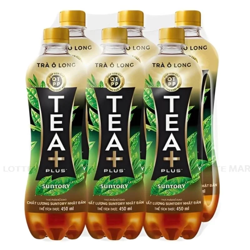 Lốc 6 Chai Trà Ô Long TEA+ Plus 450ml
