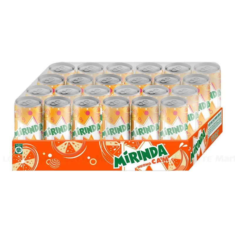 Thùng 24 Lon Nước Ngọt Mirinda Hương Cam 320ml