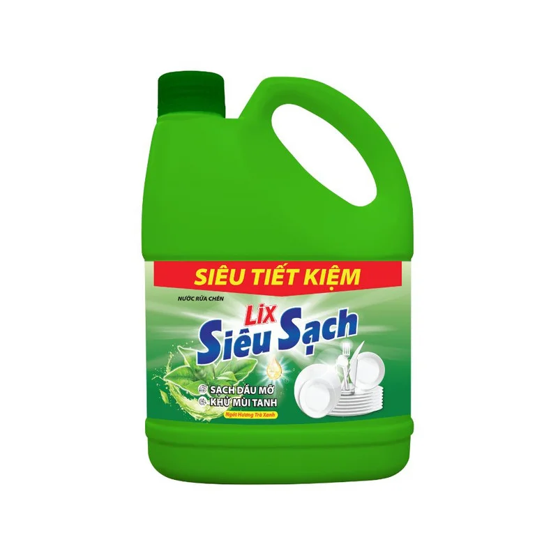Nước Rửa Chén Lix Siêu Sạch Trà Xanh Bình 3.5kg