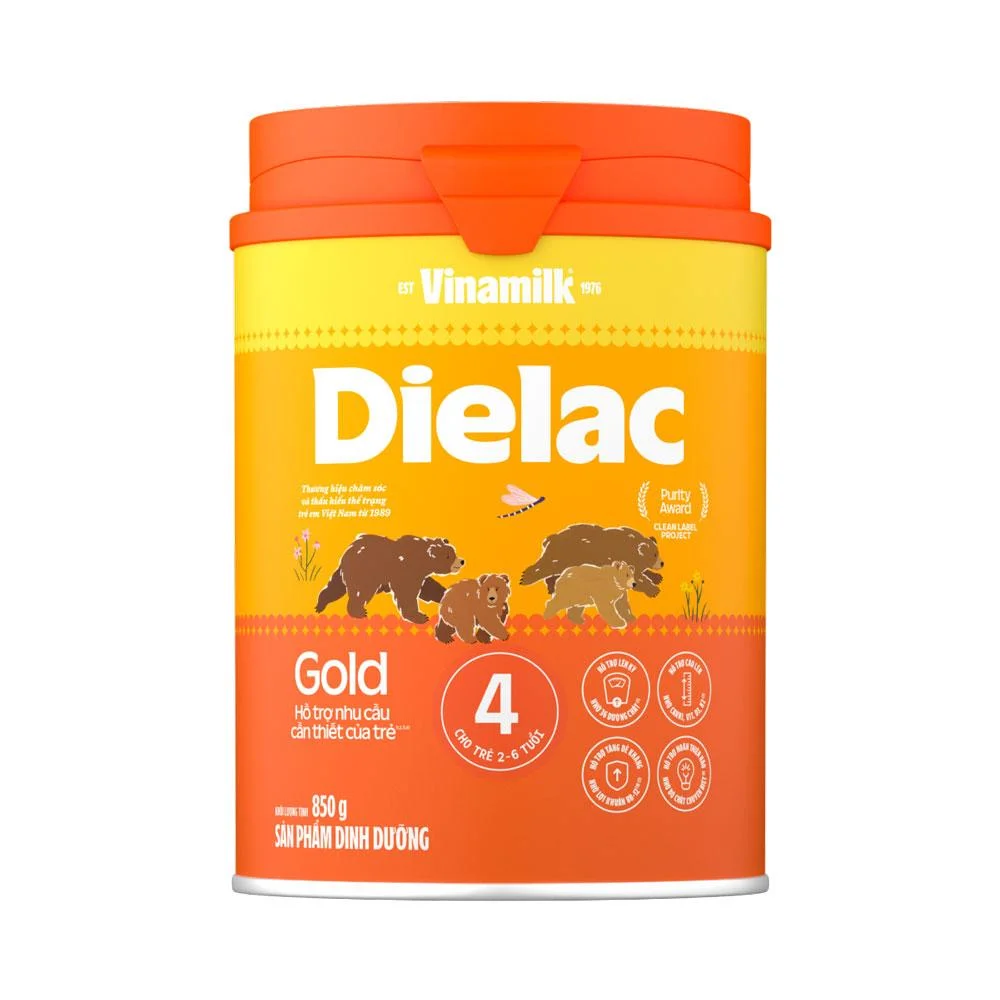 Sản Phẩm Dinh Dưỡng Dielac Alpha Gold 4 Sữa Non 850g