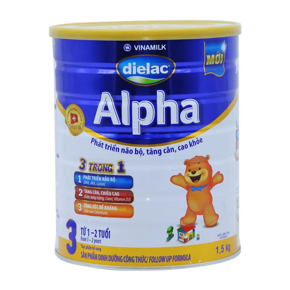 Sản Phẩm Dinh Dưỡng Dielac Alpha 3 Hộp Thiếc 1.5kg