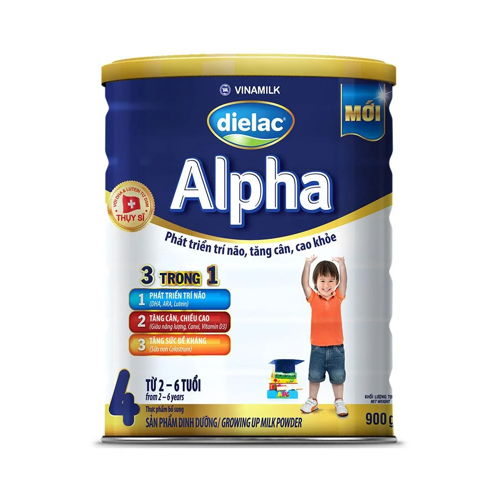 Sản Phẩm Dinh Dưỡng Dielac Alpha Step 4 Hộp Thiếc 900g