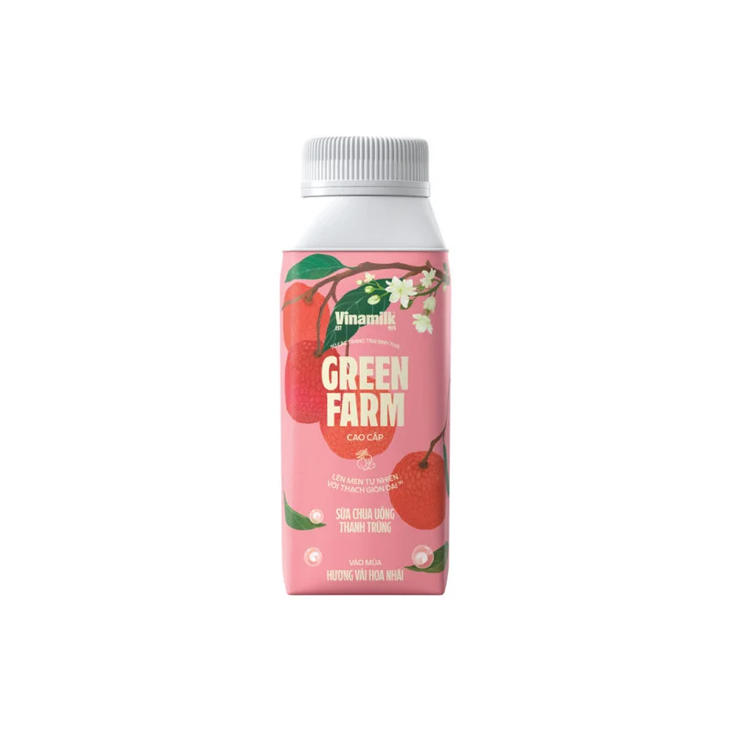 Sữa Chua Uống Green Farm Hương Hoa Vải Nhài Hộp 200ml