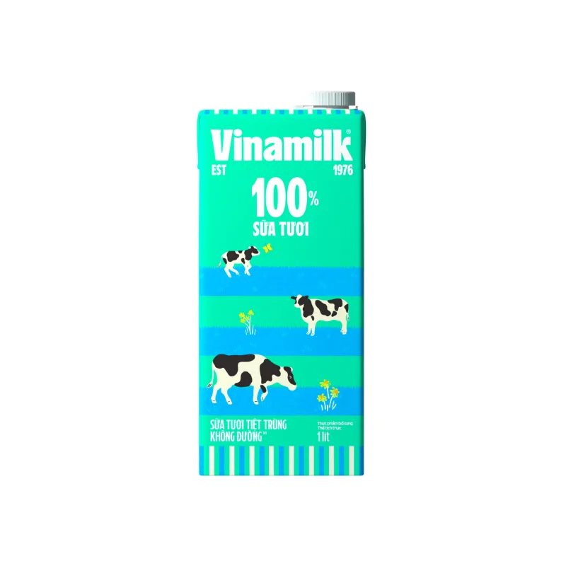 Sữa Tươi Tiệt Trùng Vinamilk Không Đường Hộp 1L
