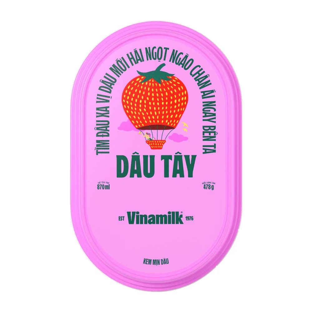 Kem Vinamilk Dâu 870ml