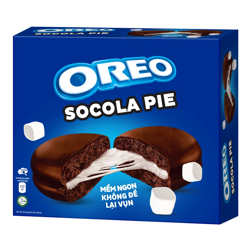 Bánh Oreo Socola Pie Vị Nguyên Bản Hộp 336g