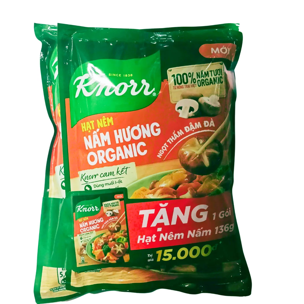 Hạt Nêm Knorr Nấm 380g+Hạt Nêm 136g