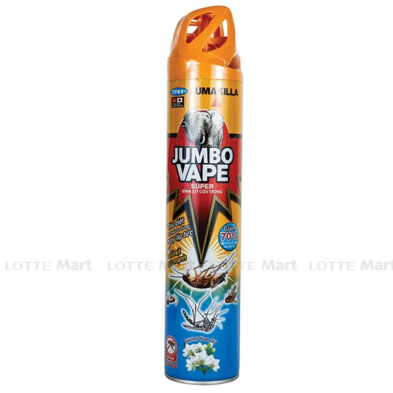 Bình Xịt Côn Trùng Jumbo Vape Hương Hoa Lài Chai 600ml