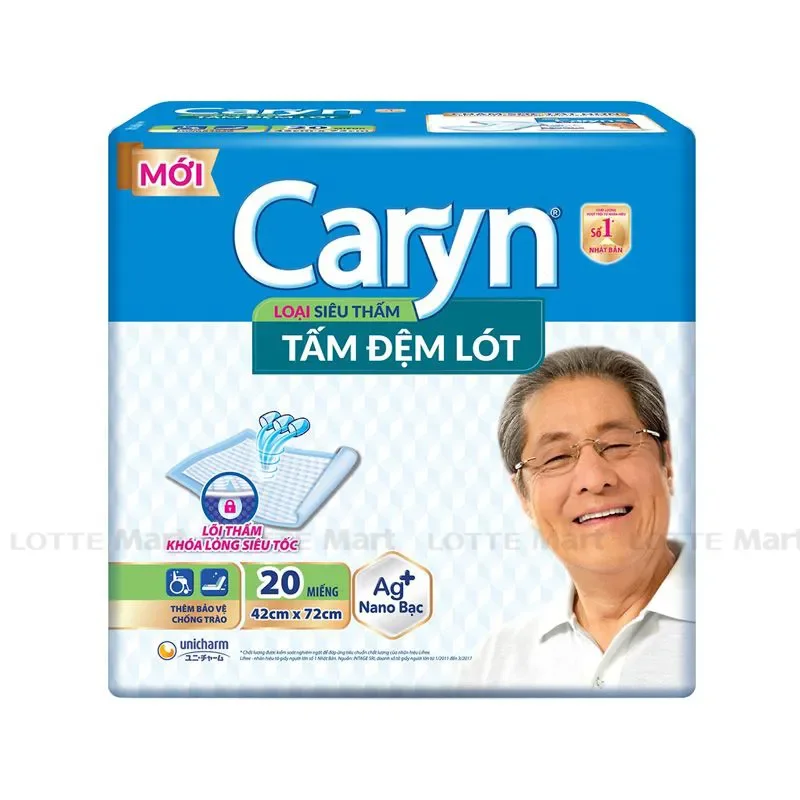 Tấm Đệm Lót Caryn Siêu Thấm Size L 20 Miếng (42x72cm)