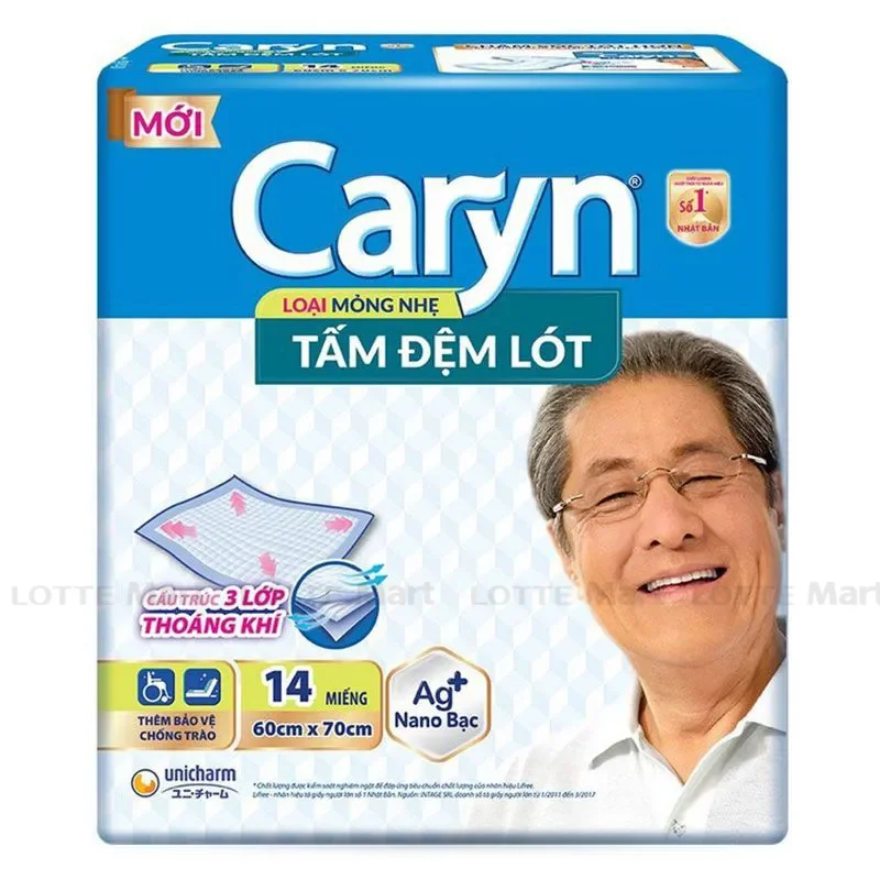 Tấm Đệm Lót Caryn Mỏng Nhẹ Gói 14 Miếng (60x70cm)