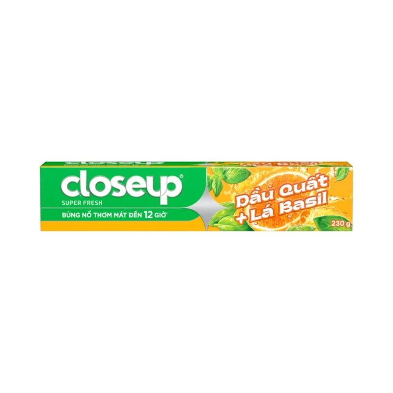 Kem Đánh Răng Closeup Super Fresh Dầu Quất Thơm Mát Tuýp 230g