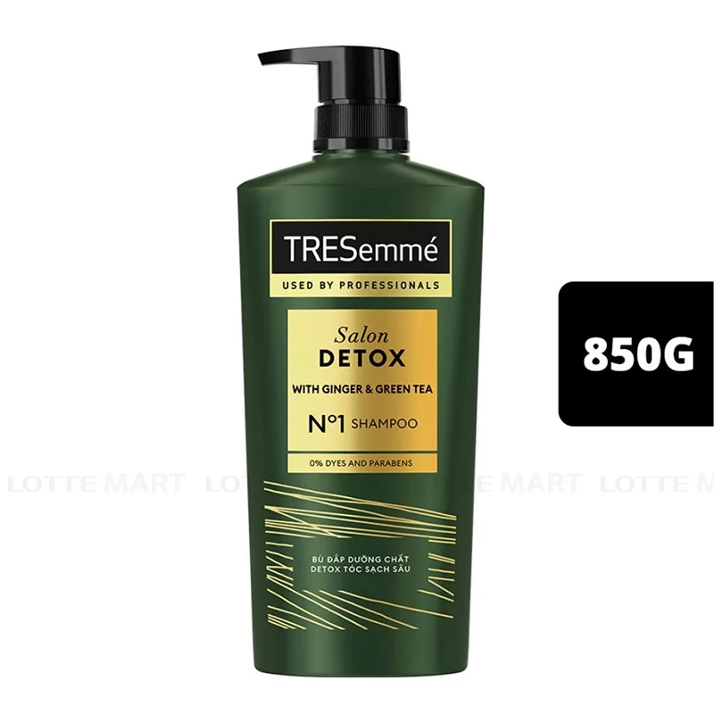 Dầu Gội Tresemme Salon Detox Hương Gừng và Trà Xanh Chai 850g