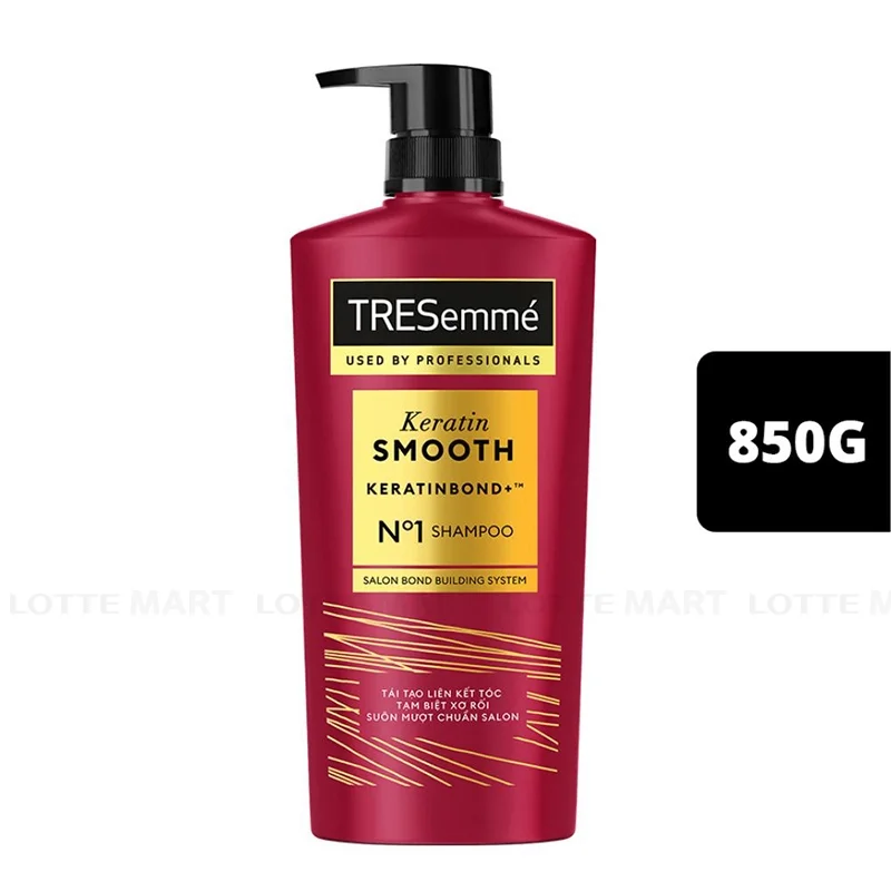 Dầu Gội Tresemme Keratin Smooth Vào Nếp Suôn Mượt Chai 850g