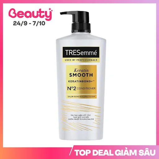 Dầu Xả Tresemme Keratin Cho Tóc Khô Vào Nếp Suôn Mượt Chai 620g