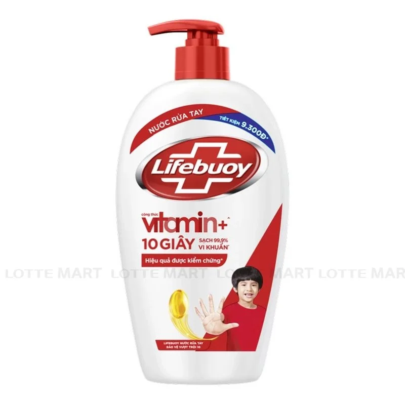Nước Rửa Tay Lifebuoy Công Thức Vitamin+ Bảo Vệ Vượt Trội 10 450g