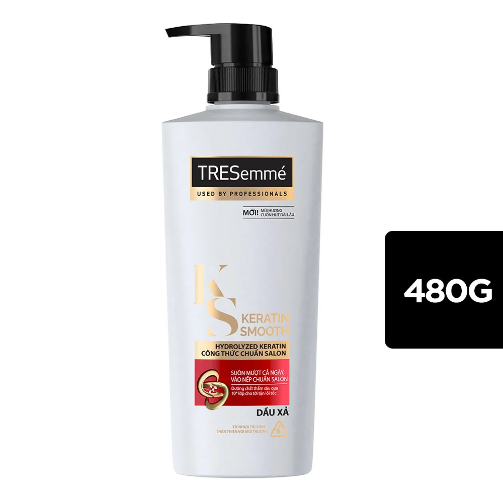 Dầu Xả Tresemme Keratin Smooth Vào Nếp Suôn Mượt Chai 480g
